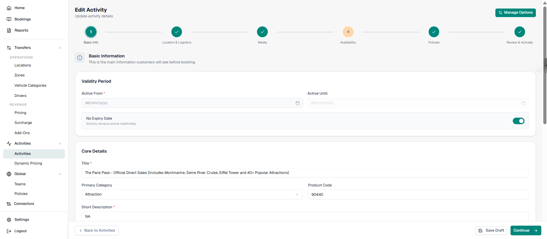 activity inventory management